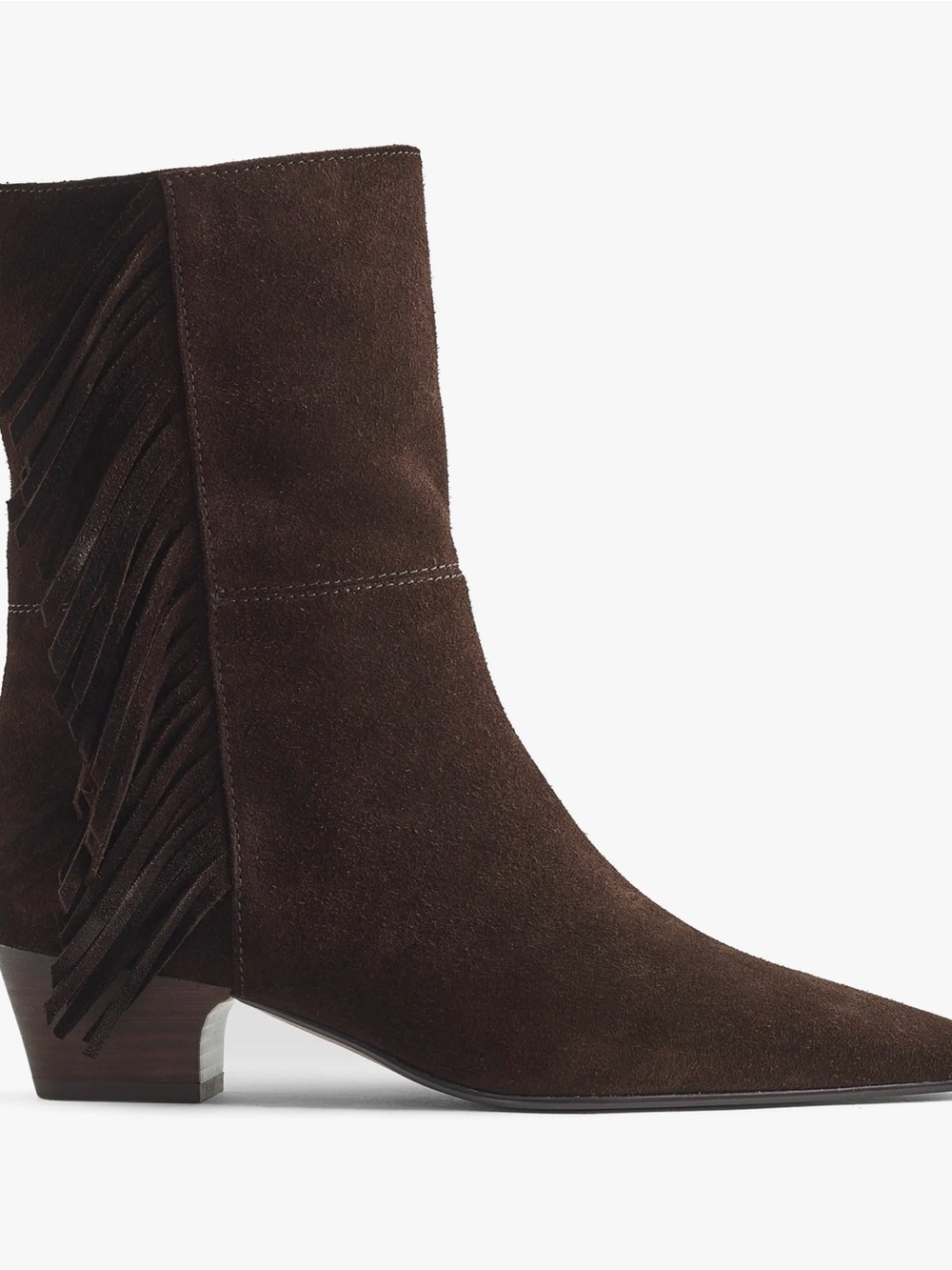 MADEWELL 7.5 The Lexie Fringed Ankle Boot in Suede Nx083 $258